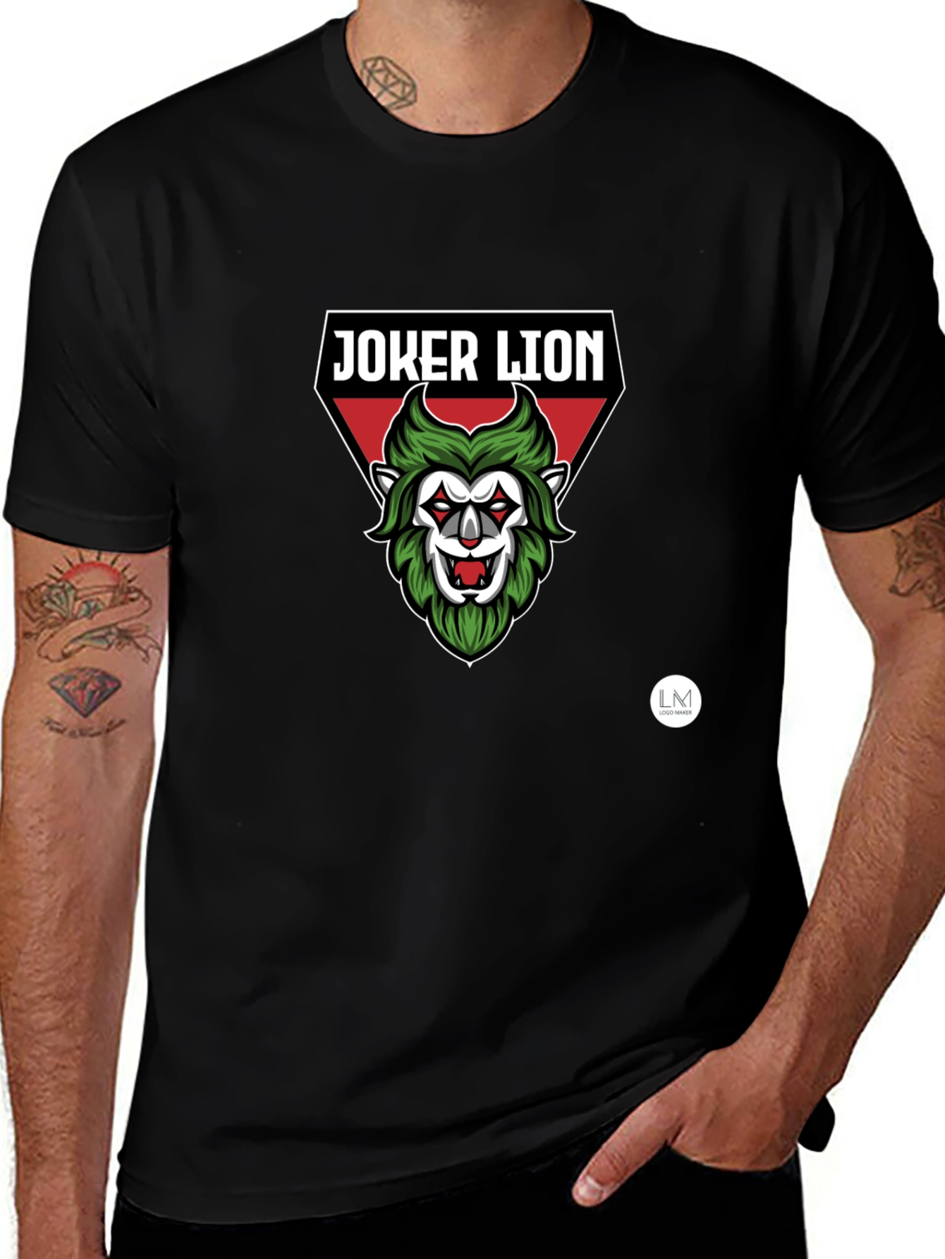 Joker Lion Graphic Tee - Cool Unique Design
