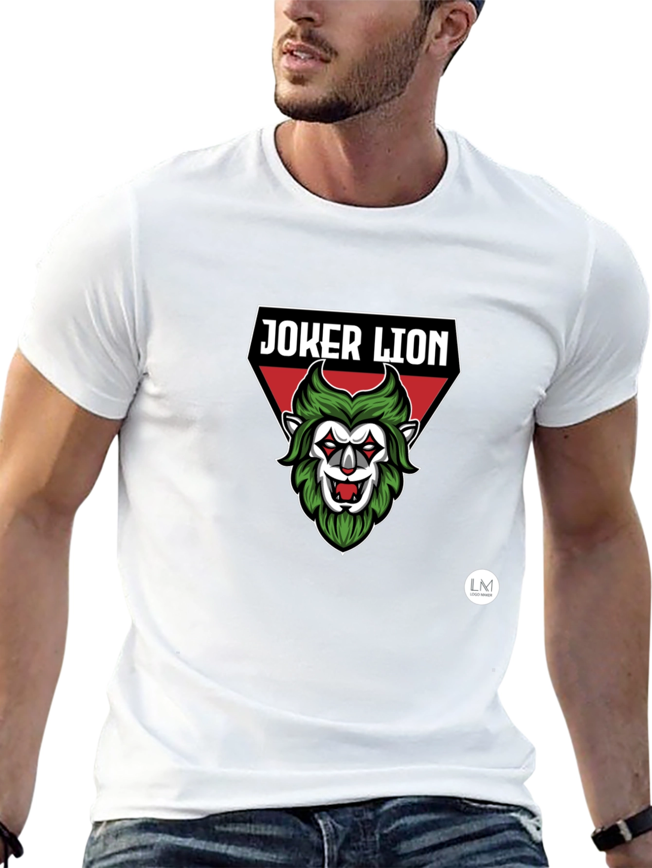Joker Lion Graphic Tee - Cool Unique Design
