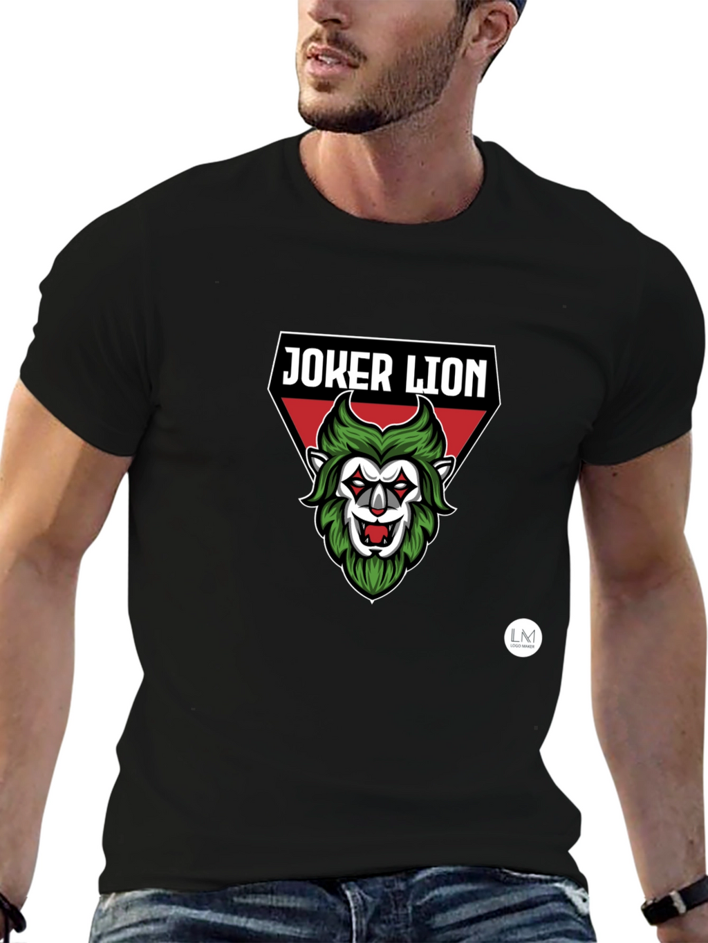 Joker Lion Graphic Tee - Cool Unique Design
