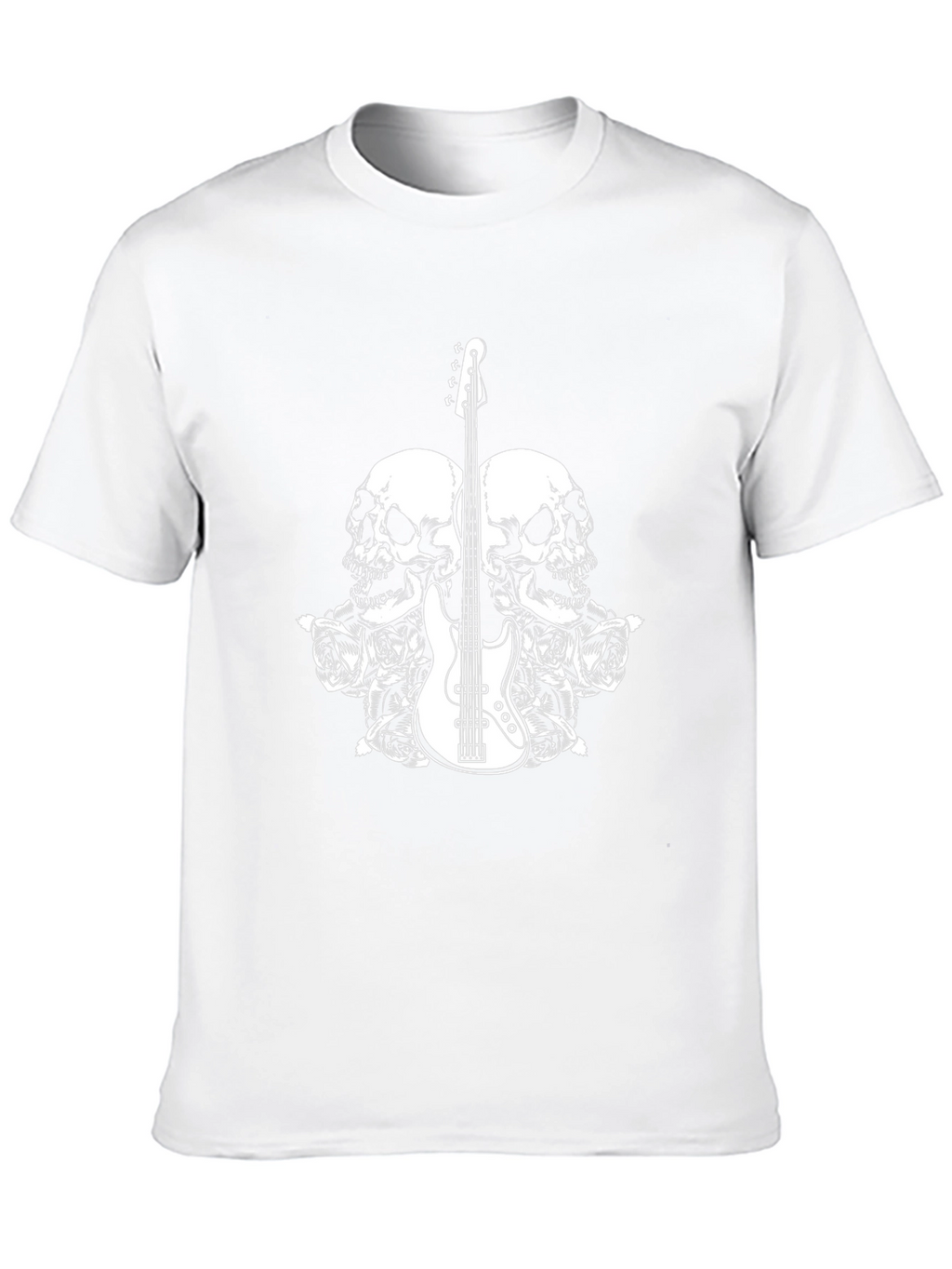 Skull & Guitar Graphic Tee - Mens Black T-Shirt