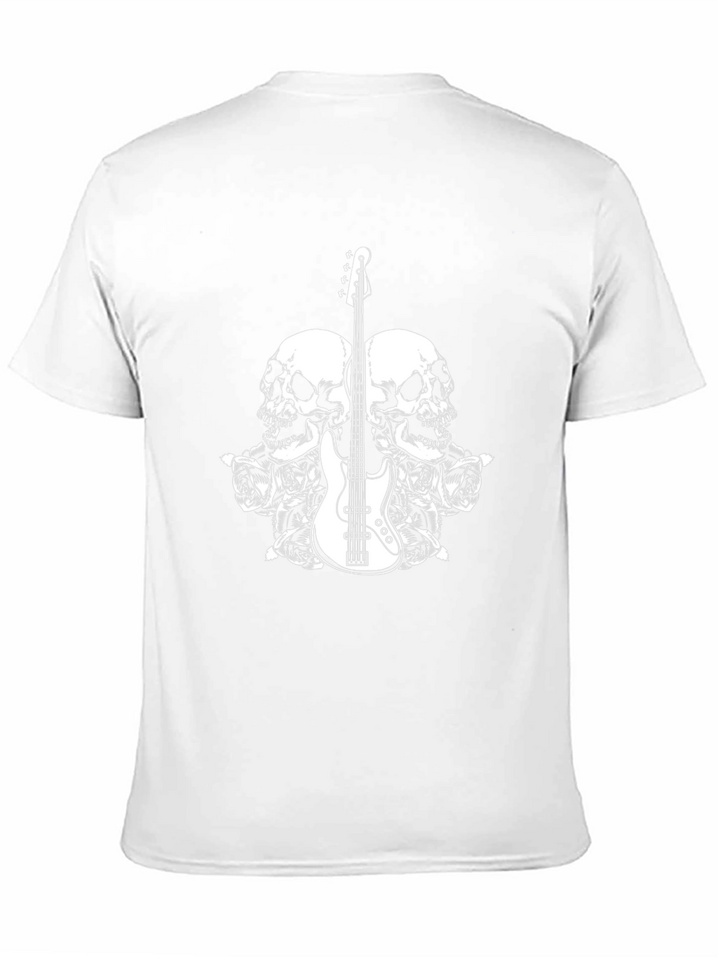 Skull & Guitar Graphic Tee - Mens Black T-Shirt