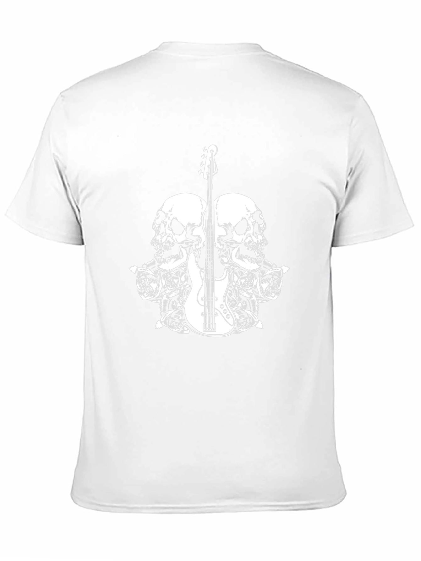 Skull & Guitar Graphic Tee - Mens Black T-Shirt