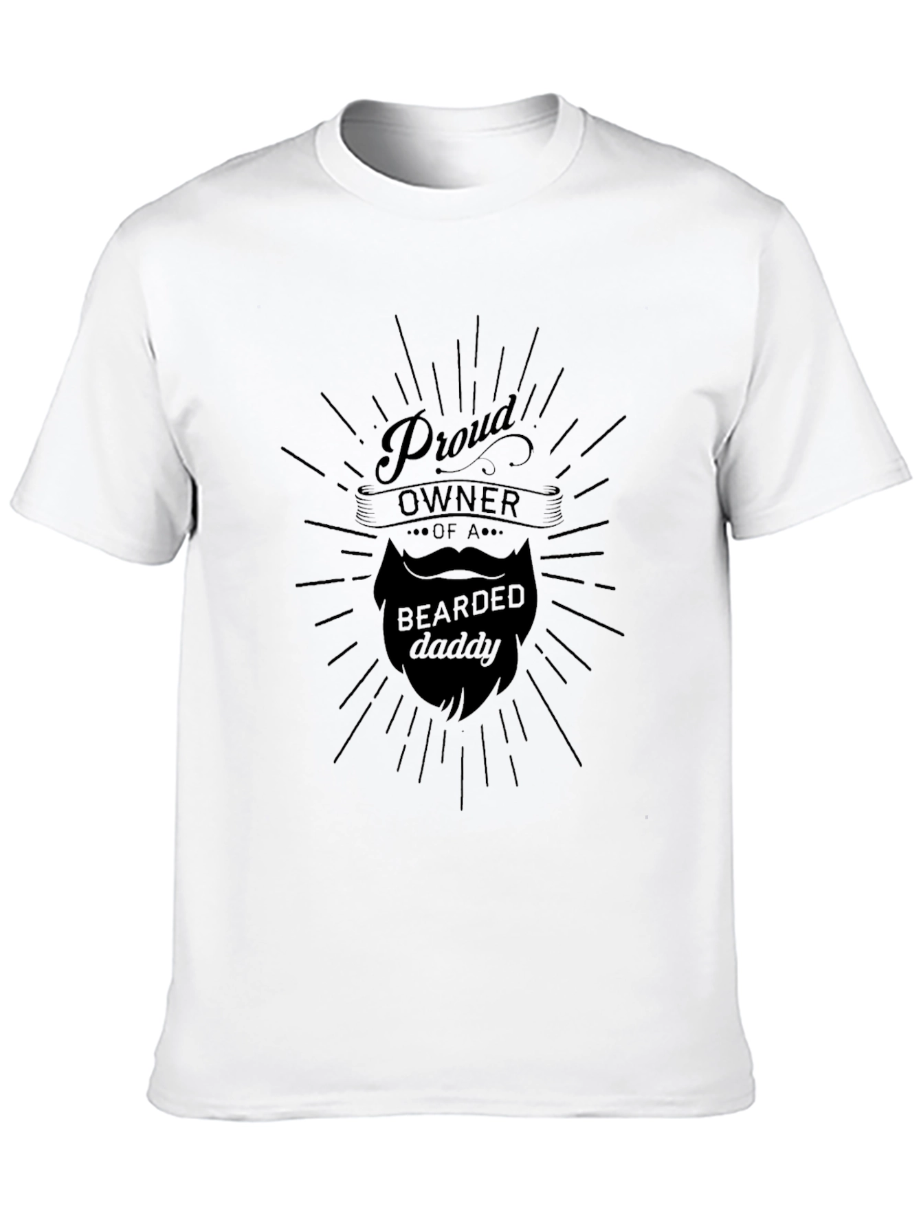 Proud Bearded Daddy Black T-Shirt