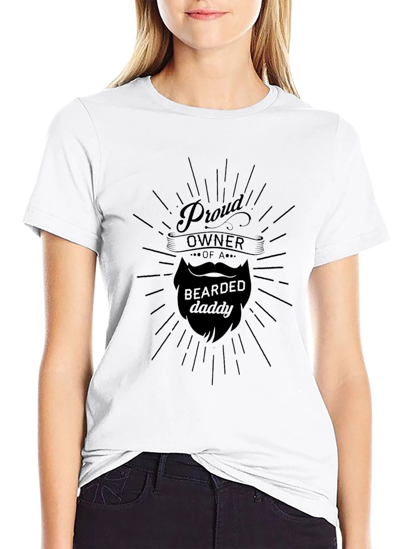Proud Bearded Daddy Black T-Shirt