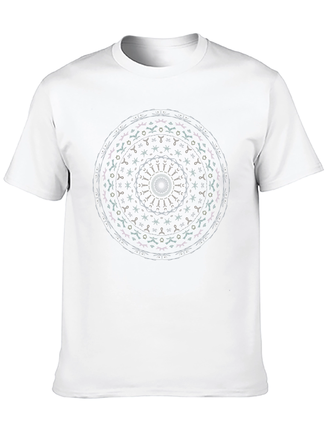 Black Mandala Graphic Print Crew Neck T-Shirt