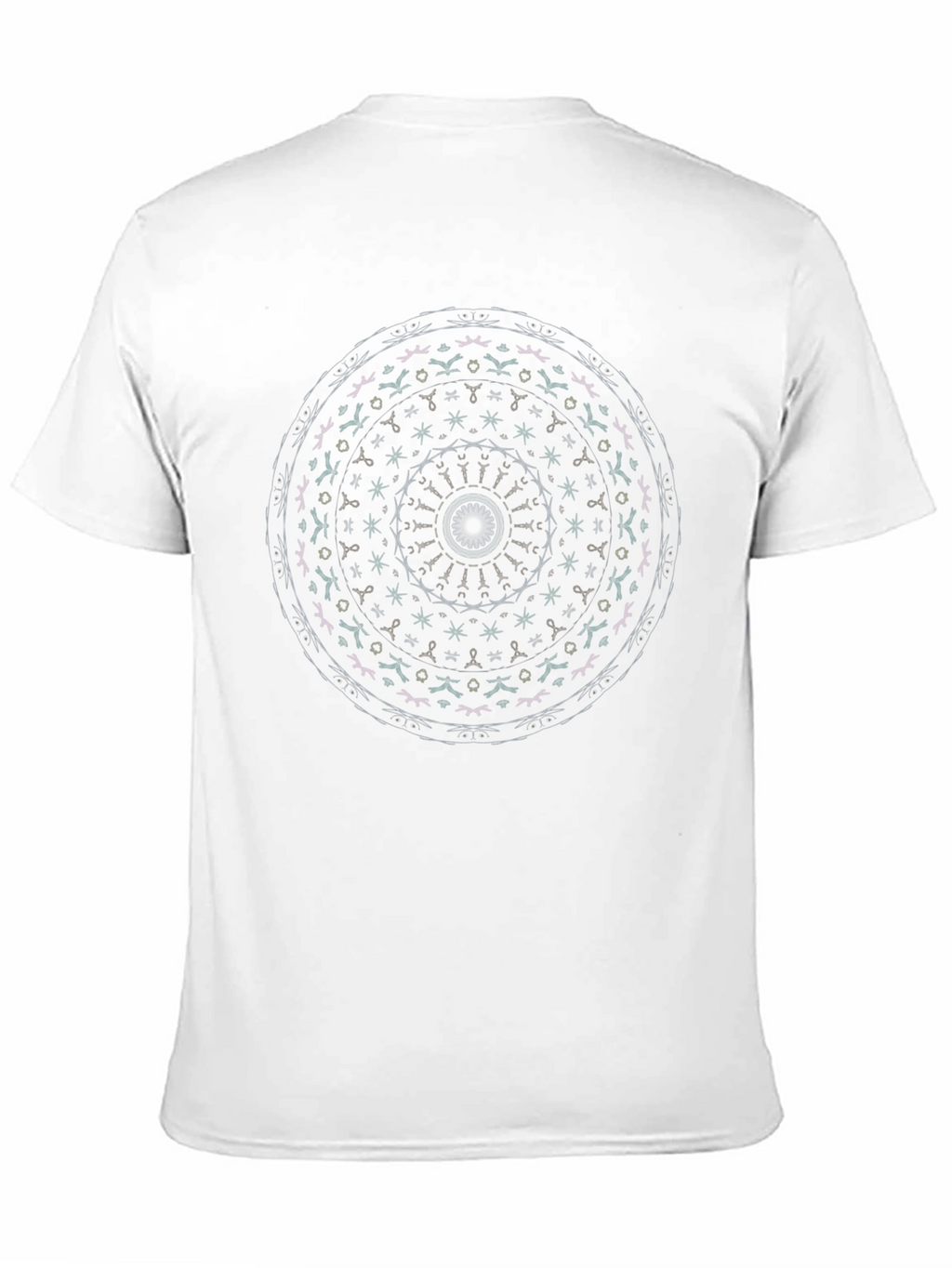 Black Mandala Graphic Print Crew Neck T-Shirt