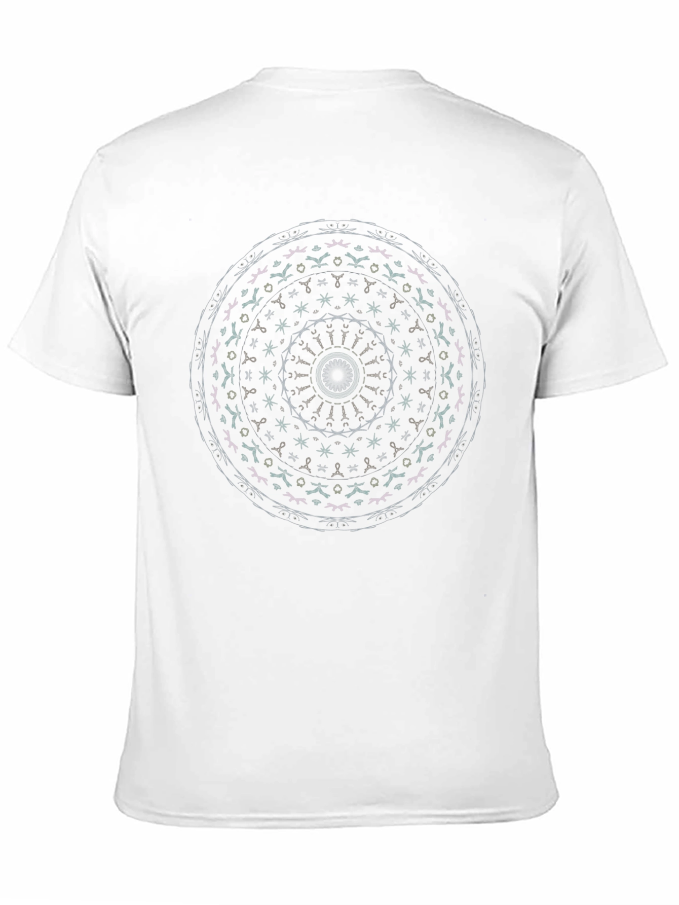 Black Mandala Graphic Print Crew Neck T-Shirt