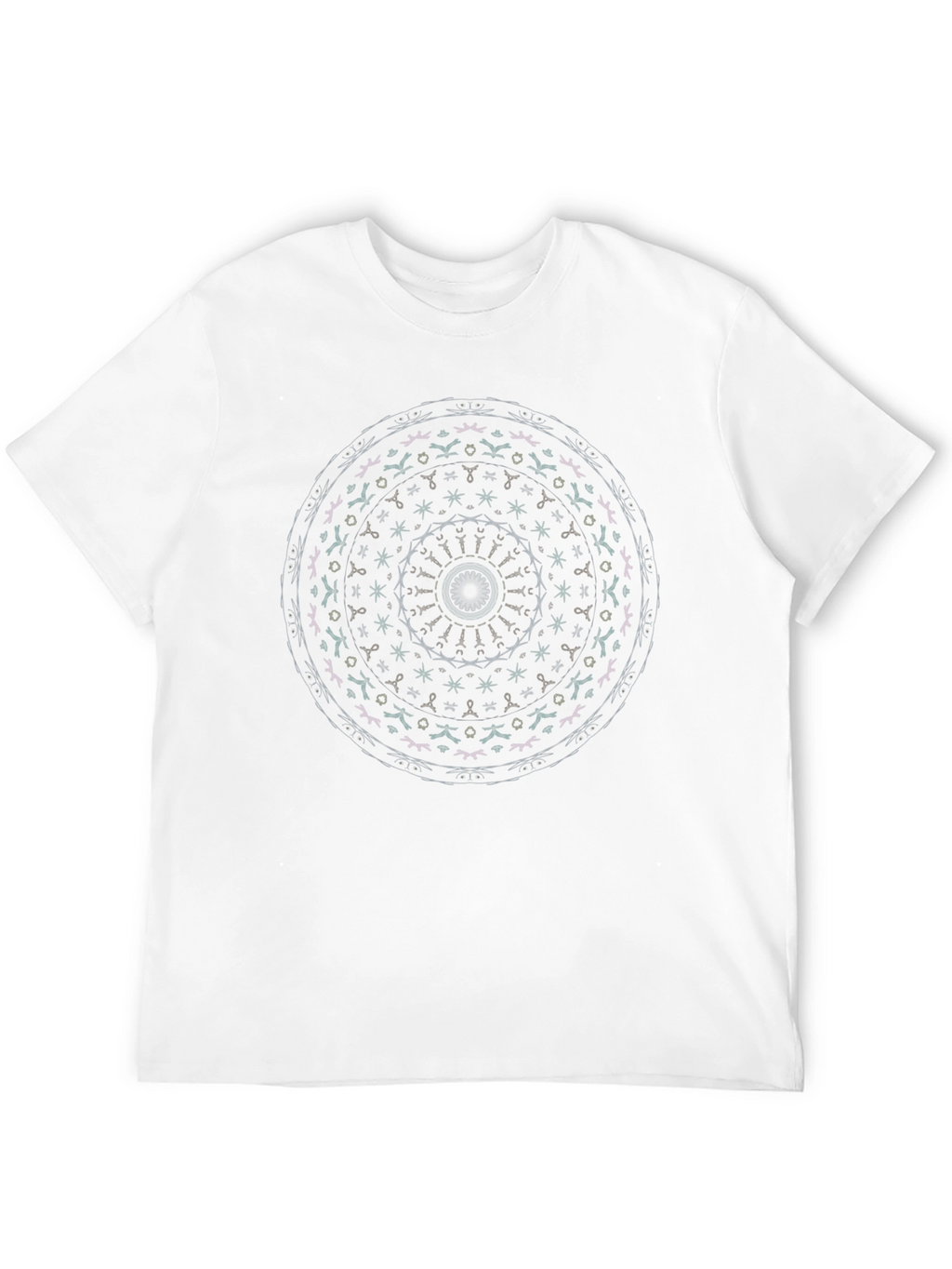 Black Mandala Graphic Print Crew Neck T-Shirt