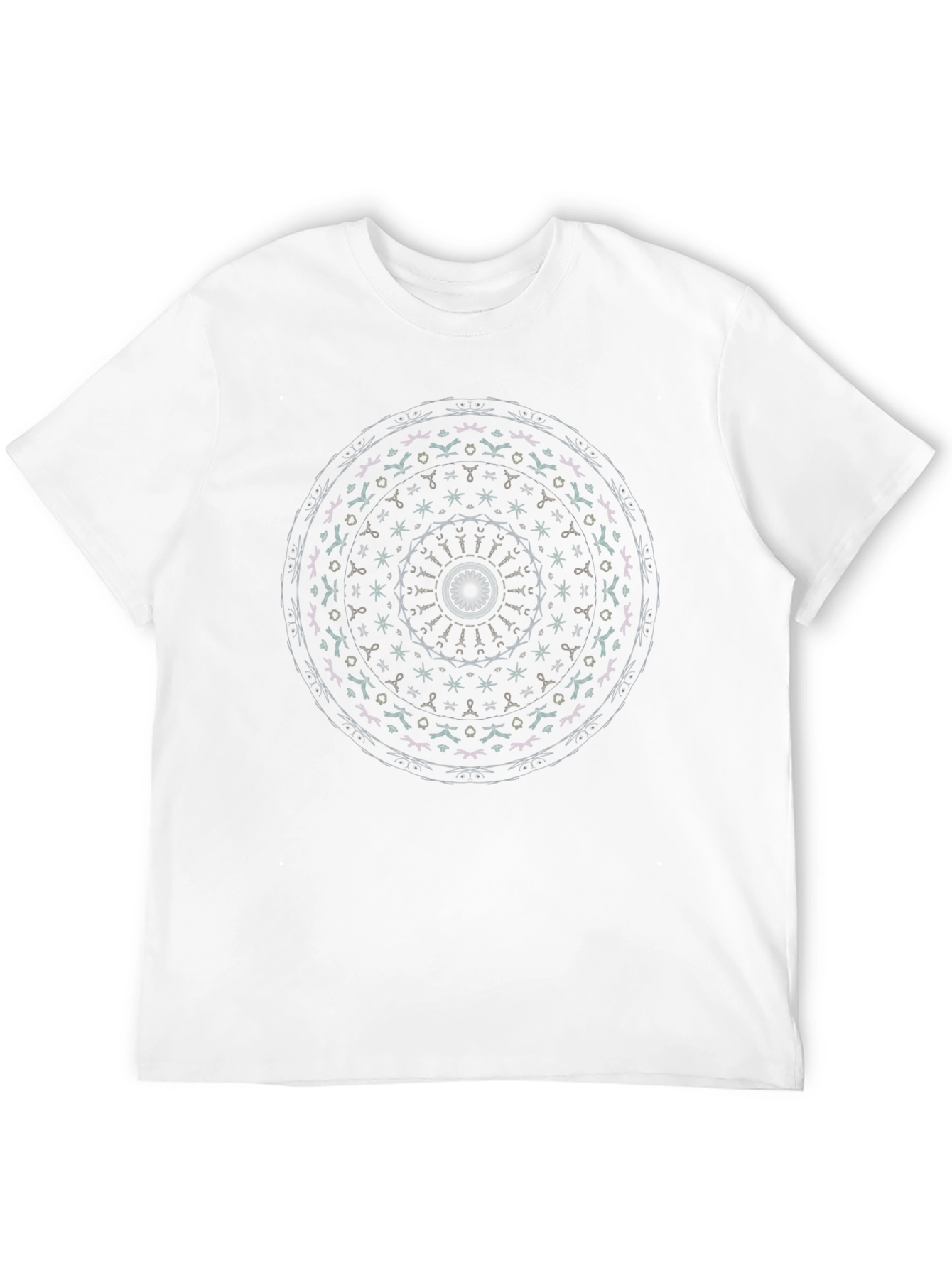 Black Mandala Graphic Print Crew Neck T-Shirt
