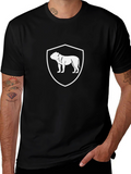 Bulldog Crest Graphic T-Shirt - Black