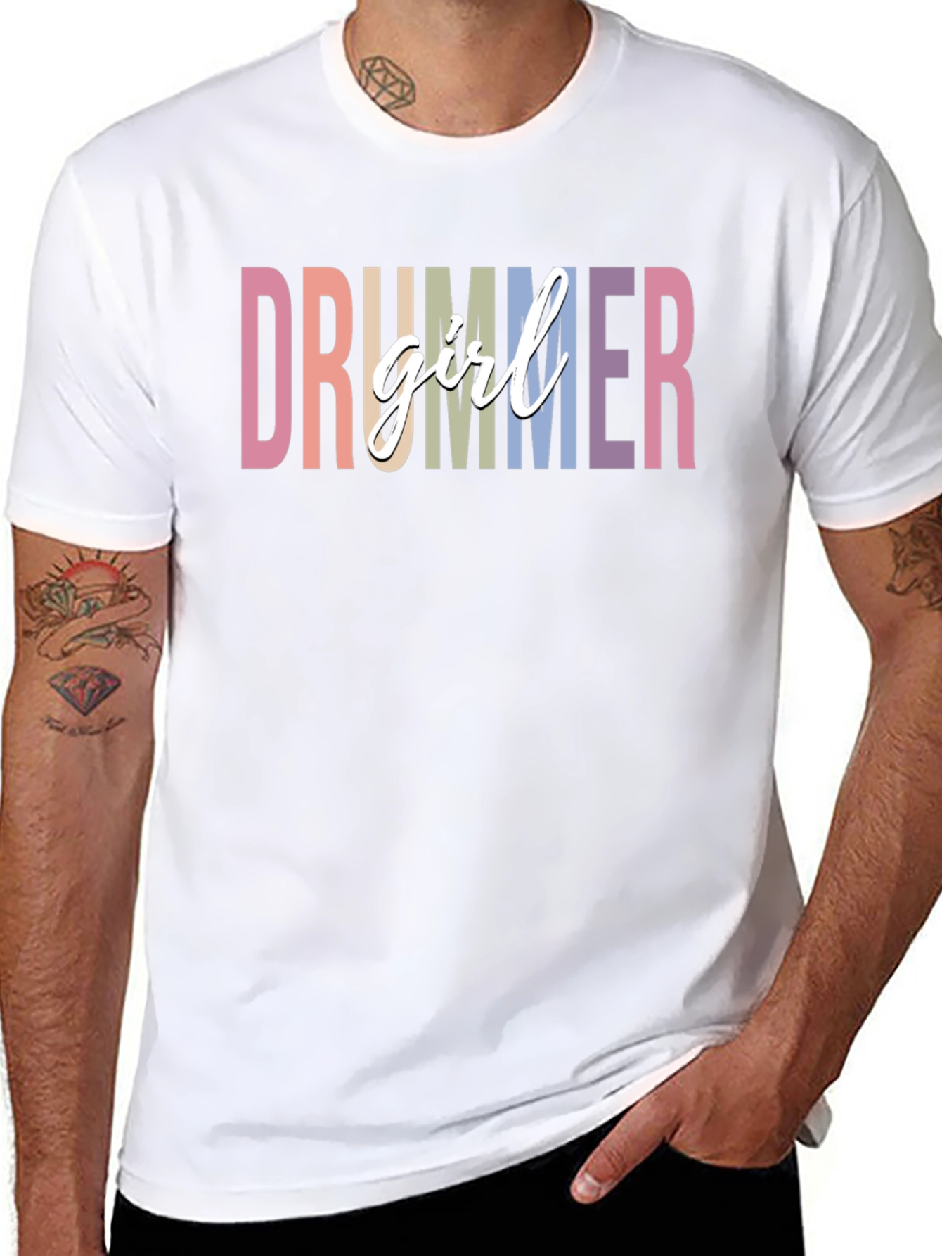 Drummer Girl T-Shirt - Music Lover Tee