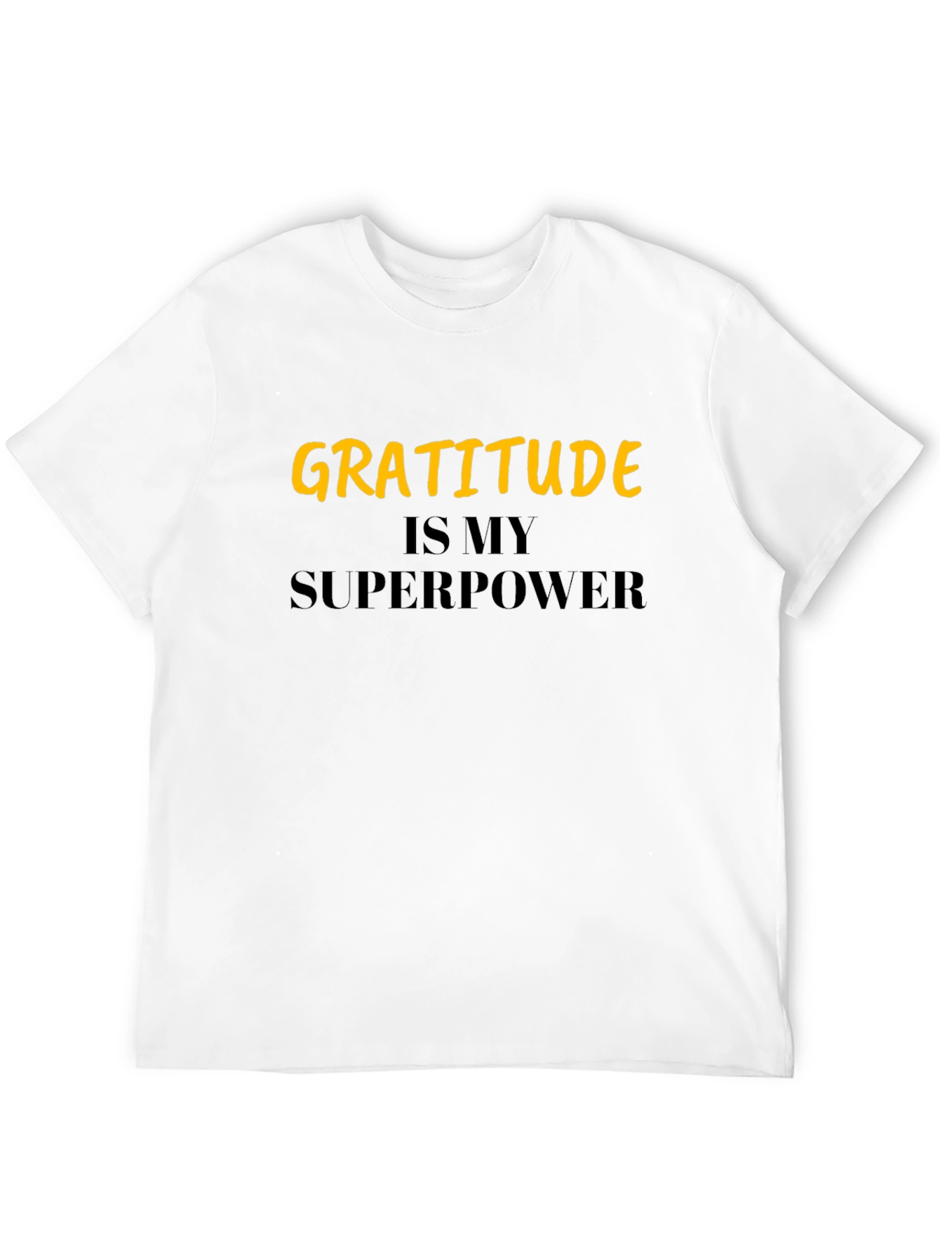 Gratitude is My Superpower Black T-Shirt