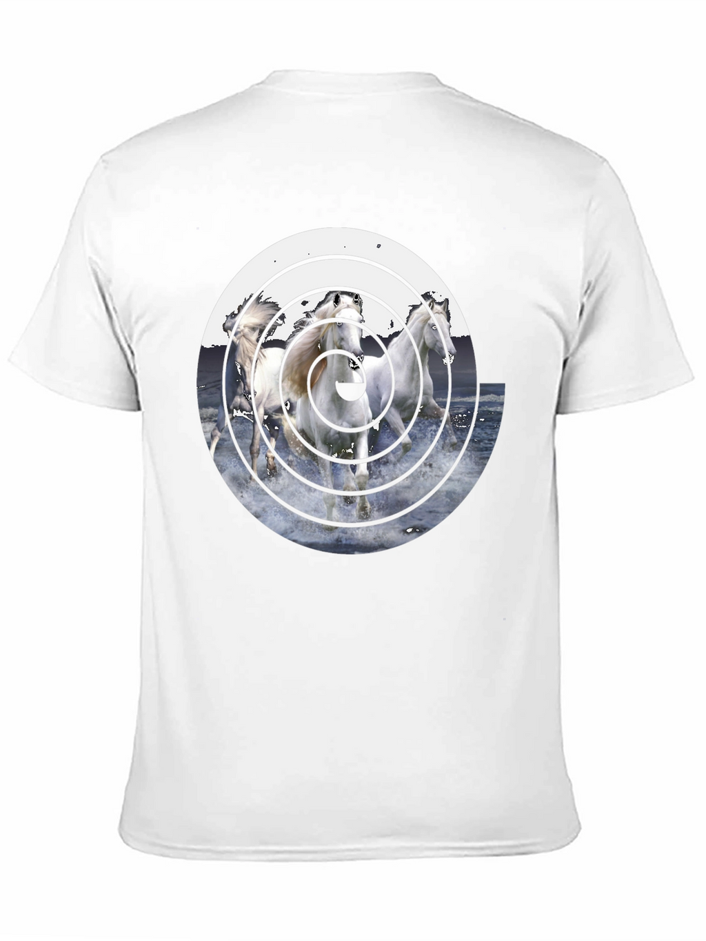 Horse Art Graphic Tee - Mens Black T-Shirt