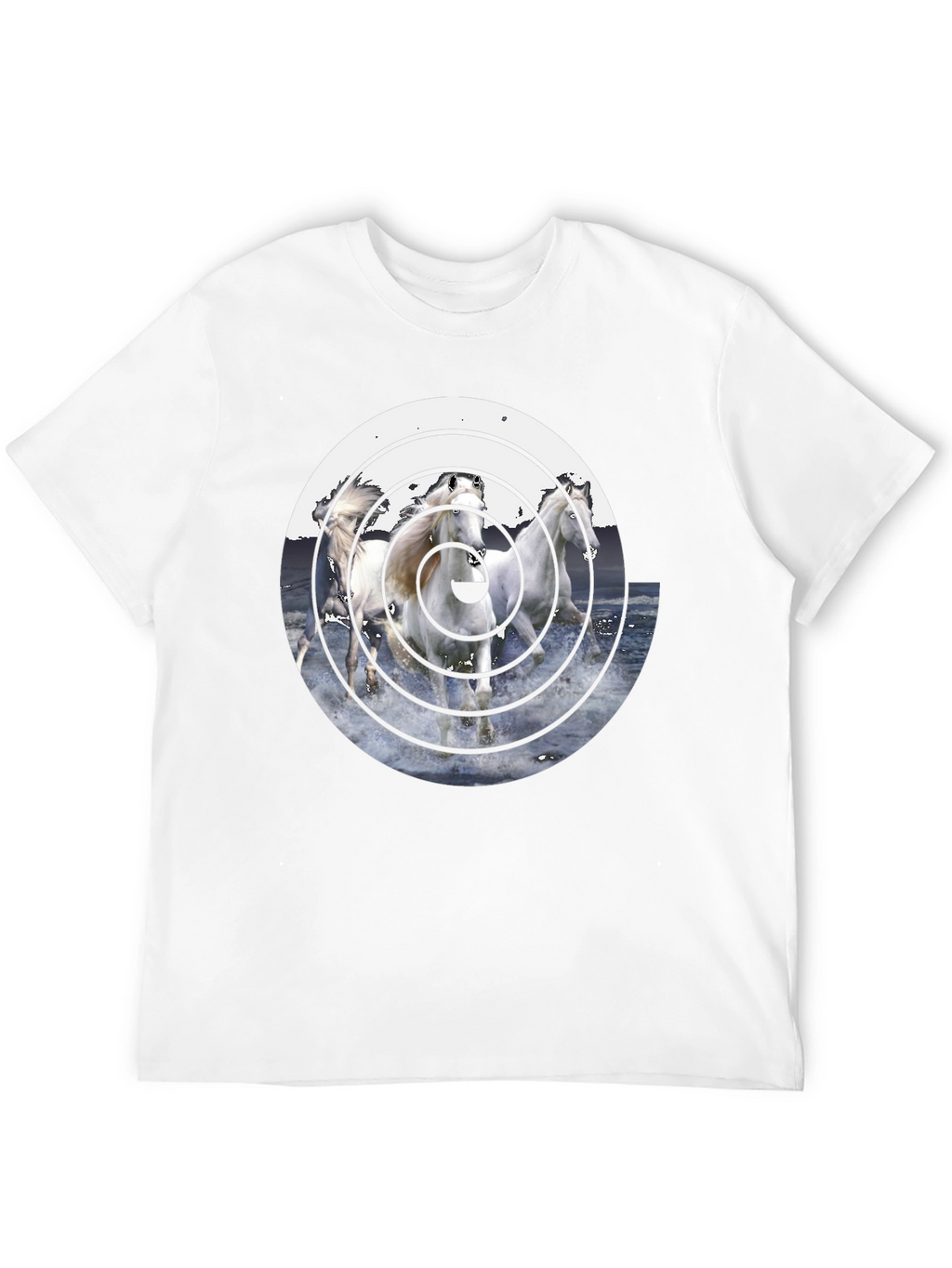 Horse Art Graphic Tee - Mens Black T-Shirt