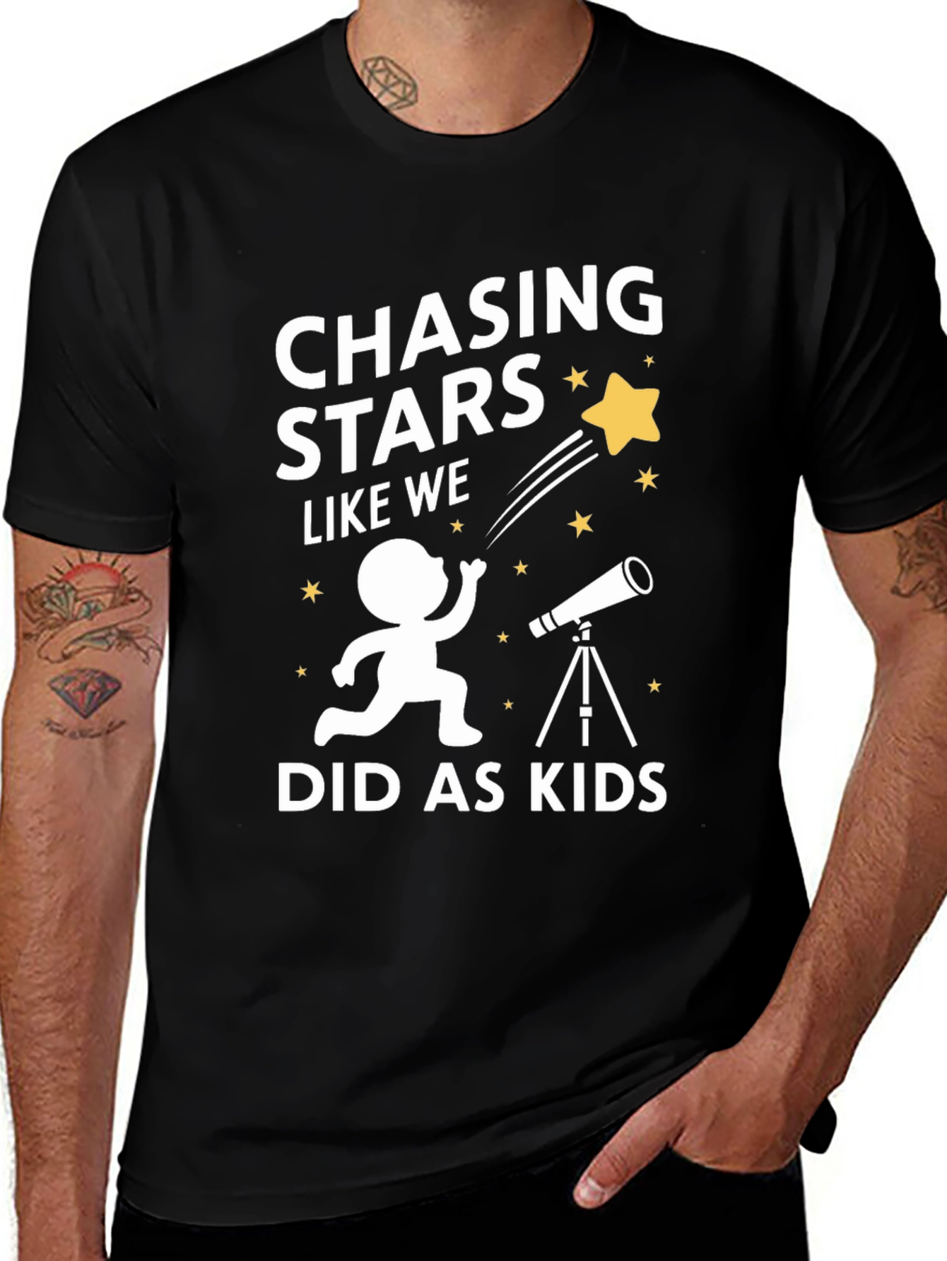 Chasing Stars Graphic T-Shirt - Astronomy Lover Gift