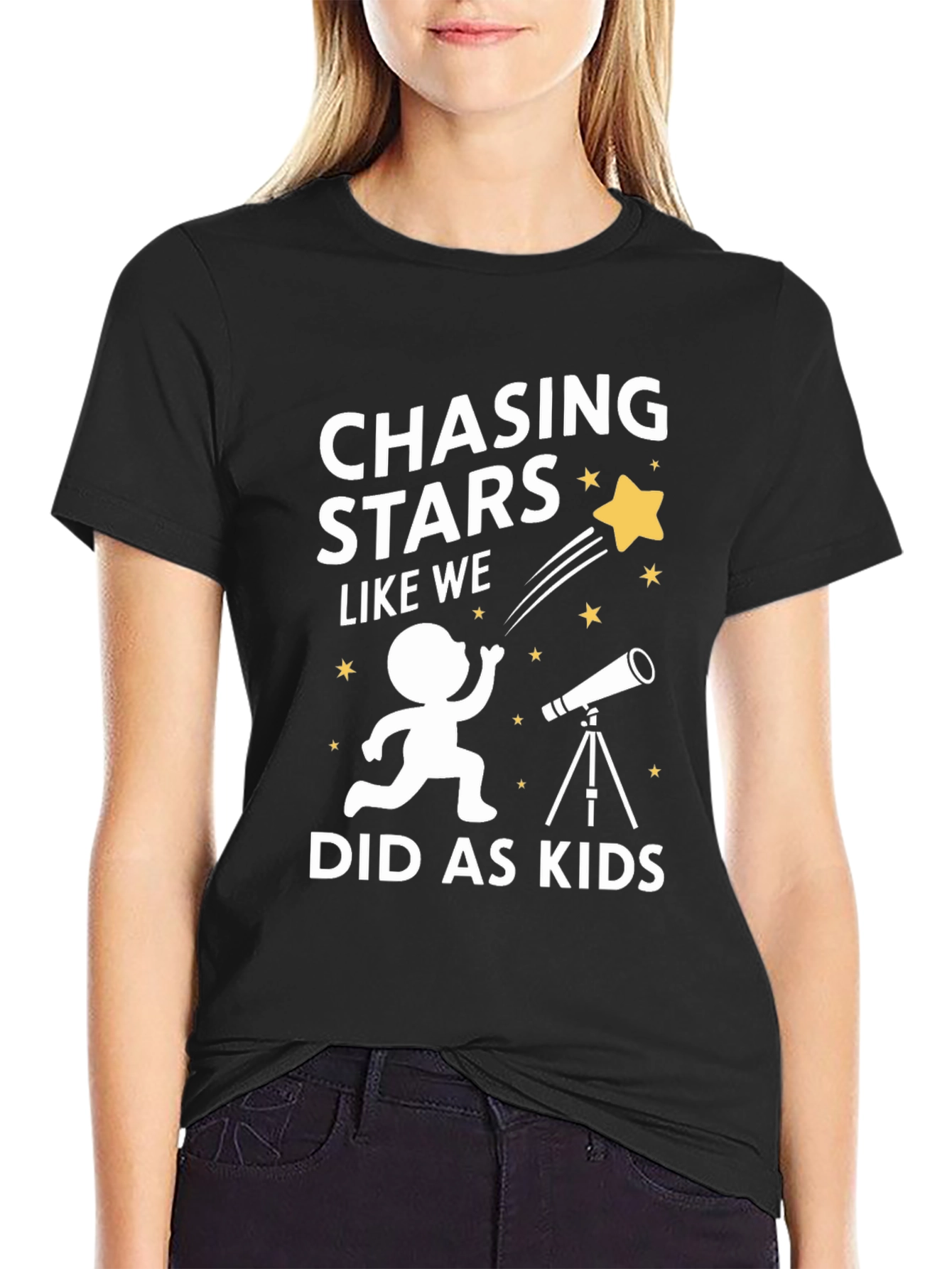 Chasing Stars Graphic T-Shirt - Astronomy Lover Gift