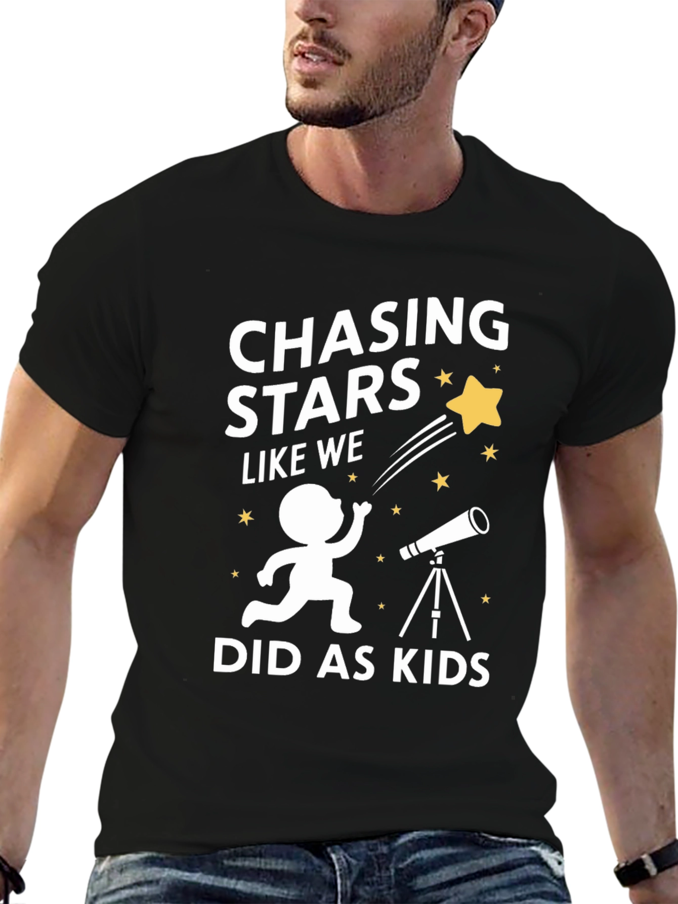 Chasing Stars Graphic T-Shirt - Astronomy Lover Gift
