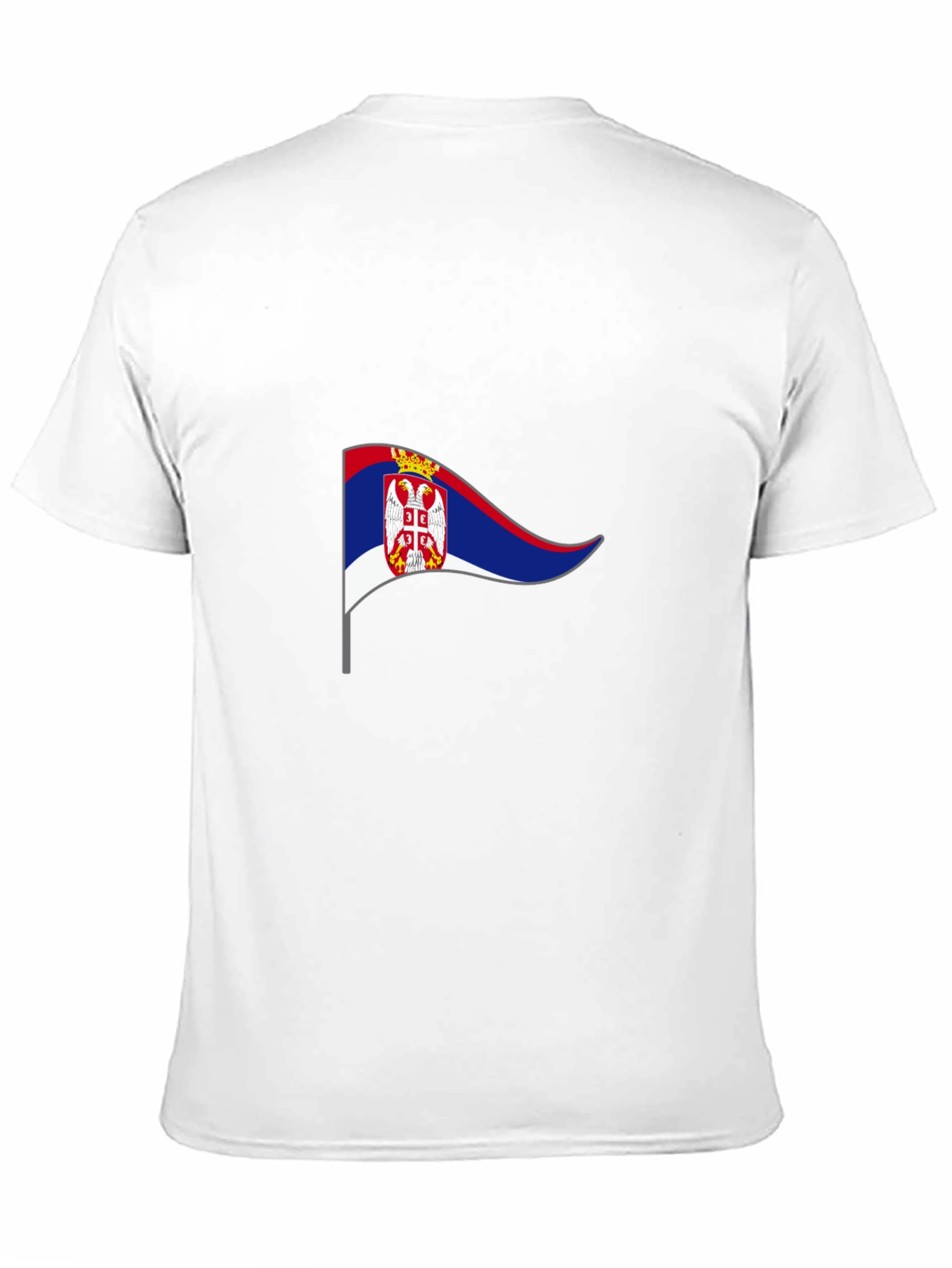 Serbian Flag Graphic T-Shirt - Black Cotton Tee