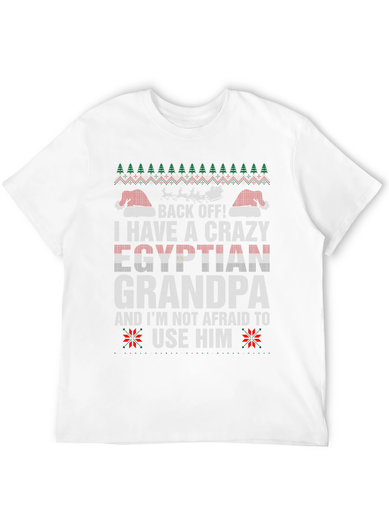 Crazy Egyptian Grandpa Ugly Christmas T-Shirt