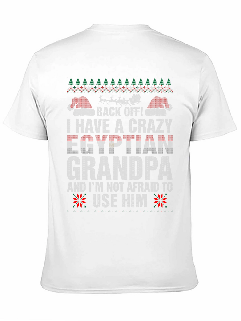 Crazy Egyptian Grandpa Ugly Christmas T-Shirt