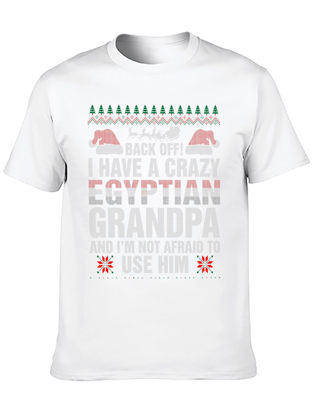 Crazy Egyptian Grandpa Ugly Christmas T-Shirt