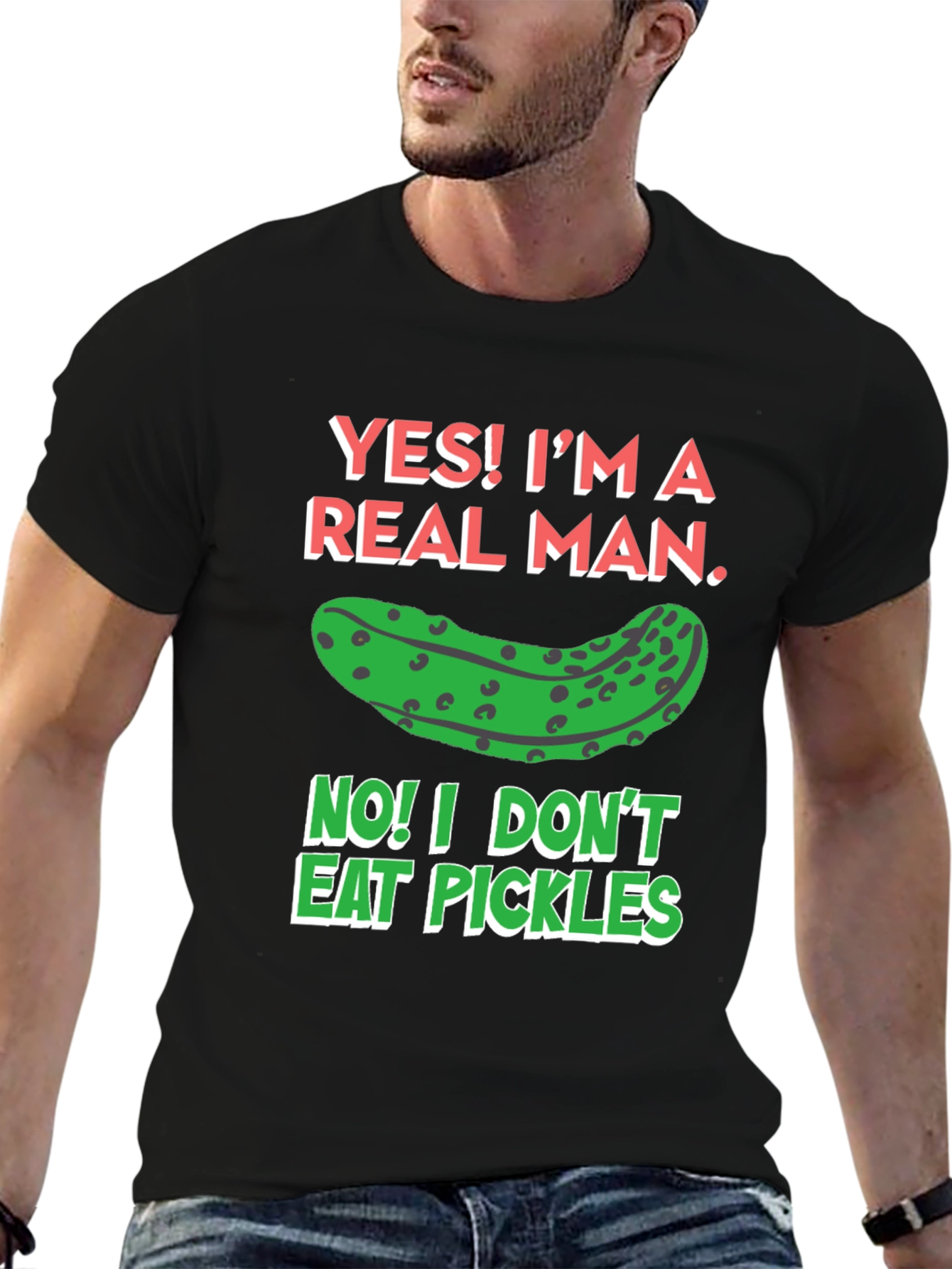 Funny Pickle T-Shirt - Real Man Humor Tee