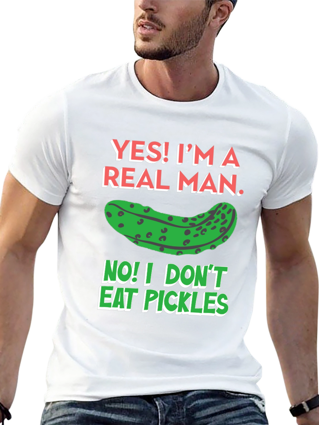 Funny Pickle T-Shirt - Real Man Humor Tee