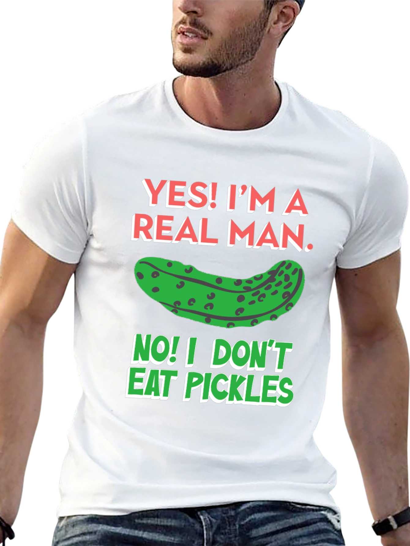 Funny Pickle T-Shirt - Real Man Humor Tee