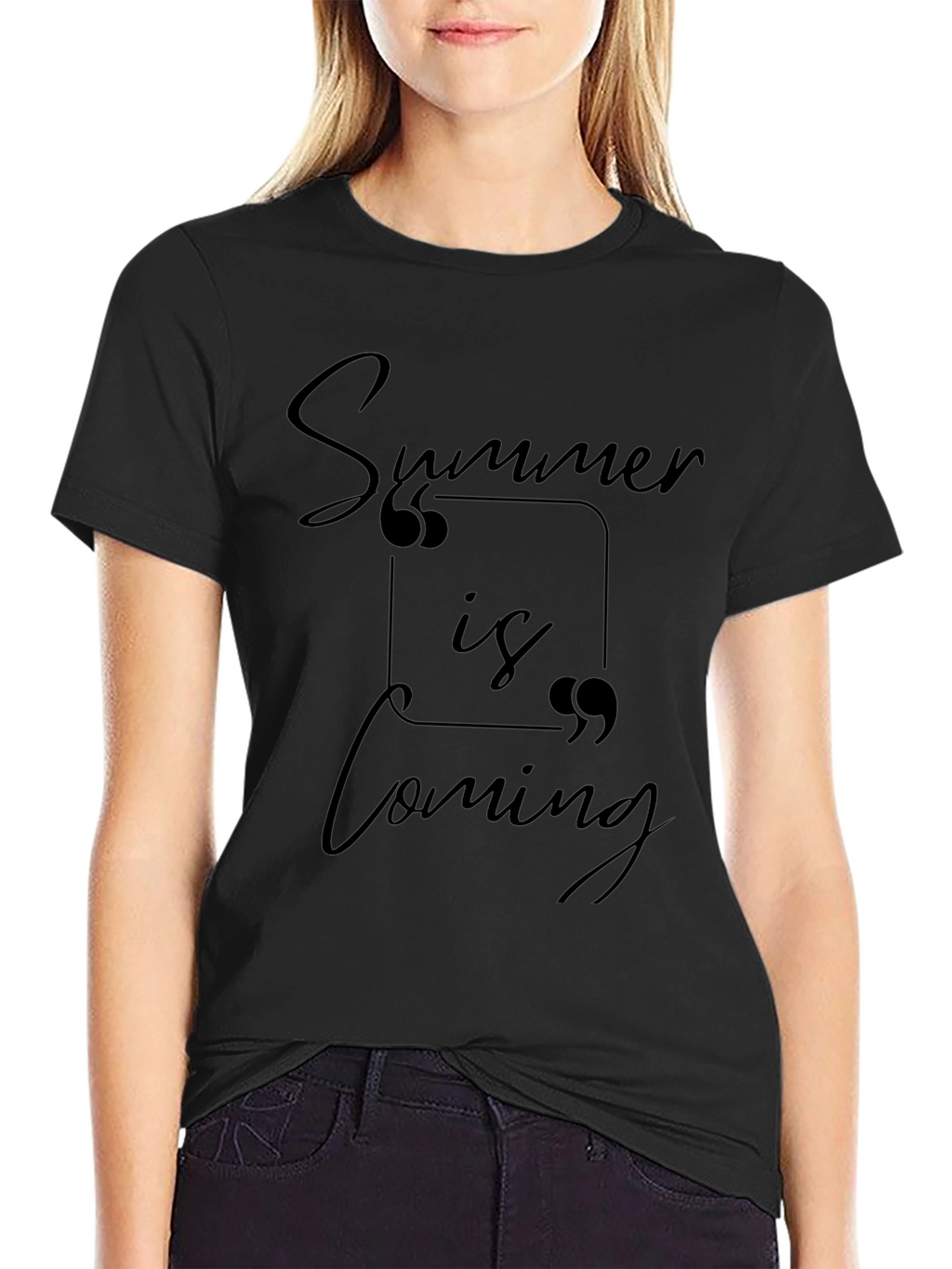 Summer is Coming Black Graphic Tee