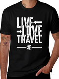 Live Love Travel Graphic Tee - Adventure T-Shirt