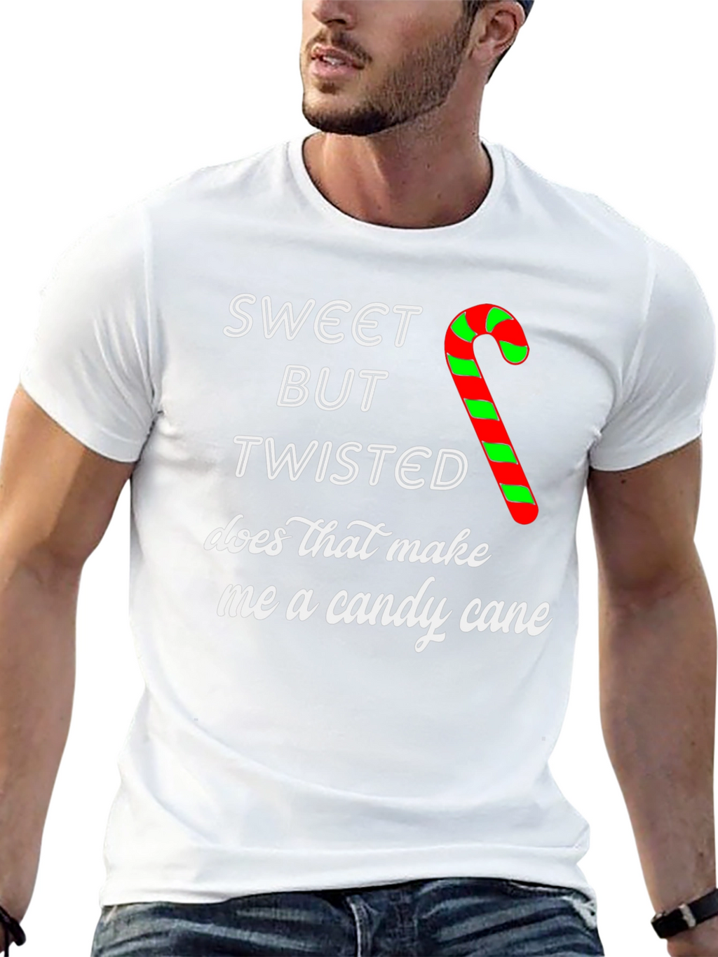 Sweet But Twisted Candy Cane Christmas T-Shirt