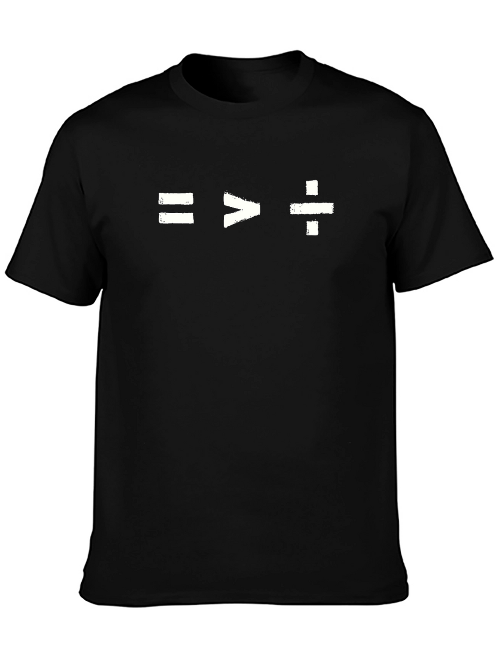 Equality Greater Than Division Black T-Shirt