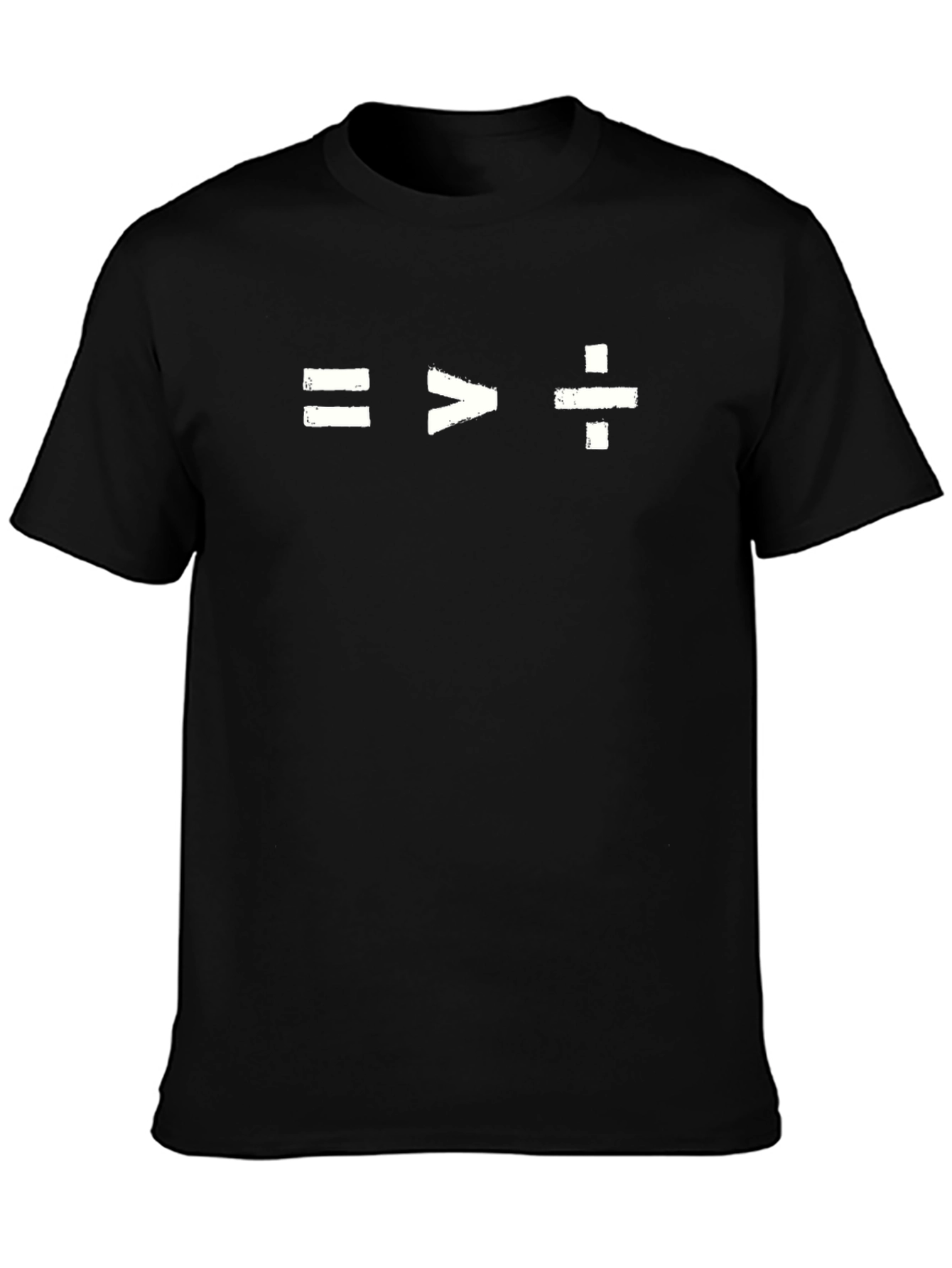 Equality Greater Than Division Black T-Shirt