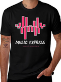 Music Express Black Graphic Tee - Sound Anywhere