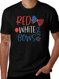 Red White & Bows Patriotic Graphic T-Shirt