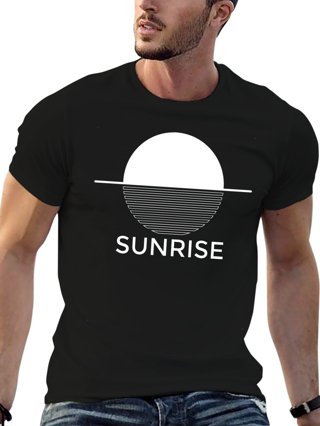 Sunrise Graphic Tee - Modern Minimalist T-Shirt