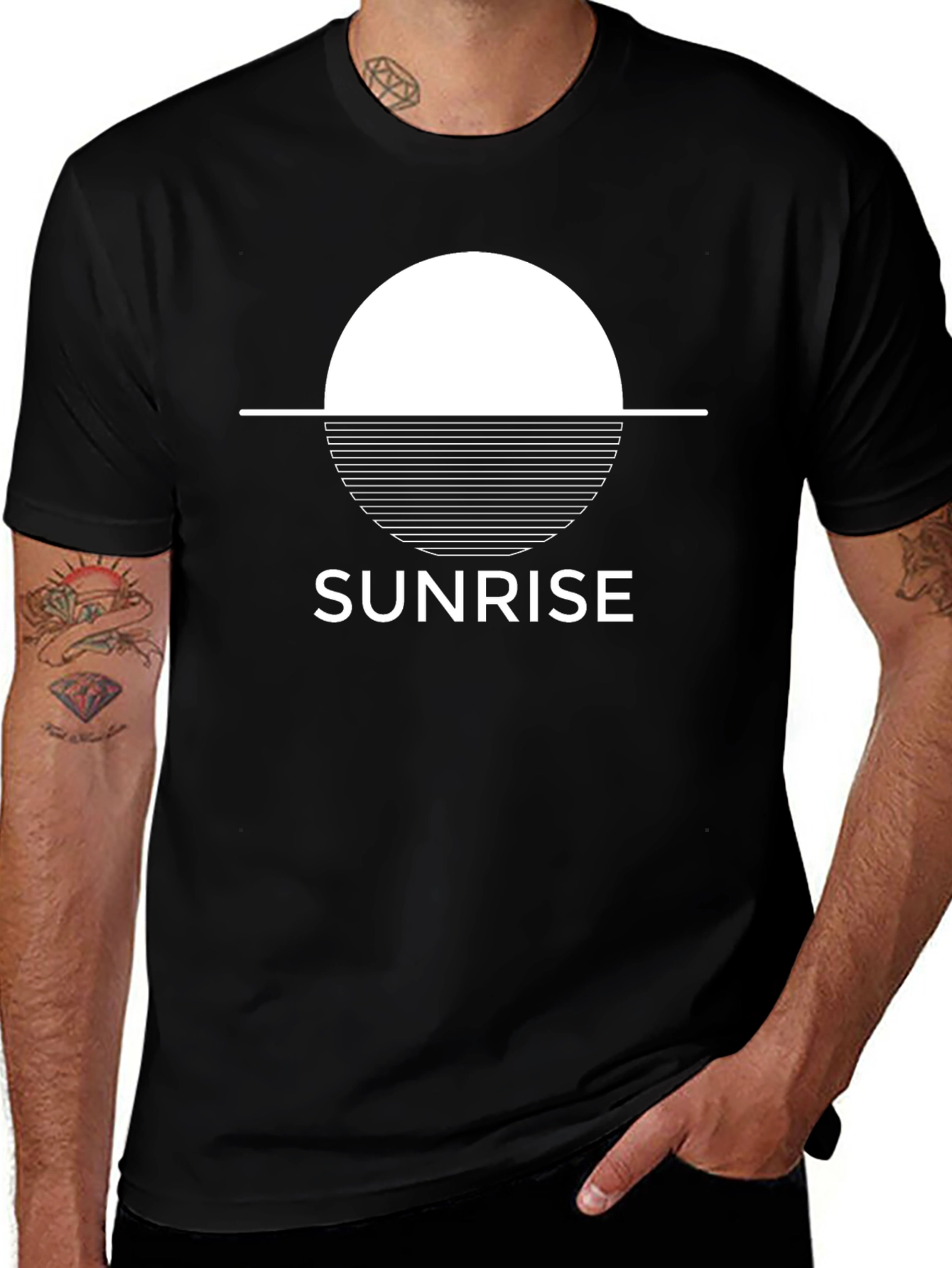 Sunrise Graphic Tee - Modern Minimalist T-Shirt