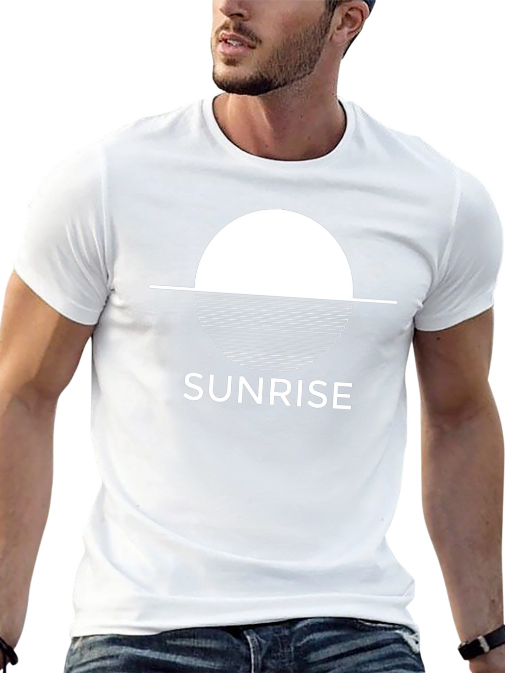 Sunrise Graphic Tee - Modern Minimalist T-Shirt