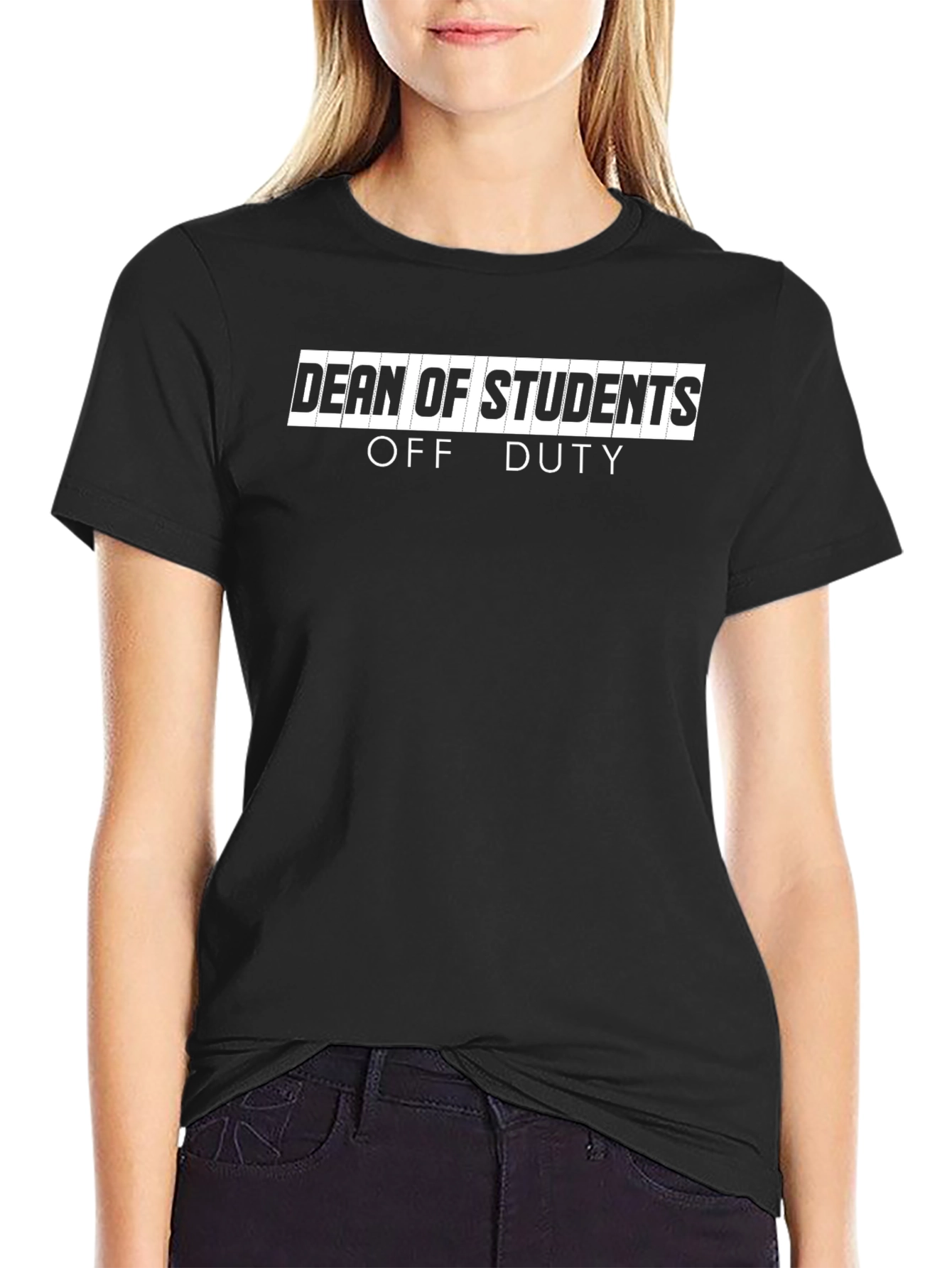 Dean of Students Off Duty Black T-Shirt