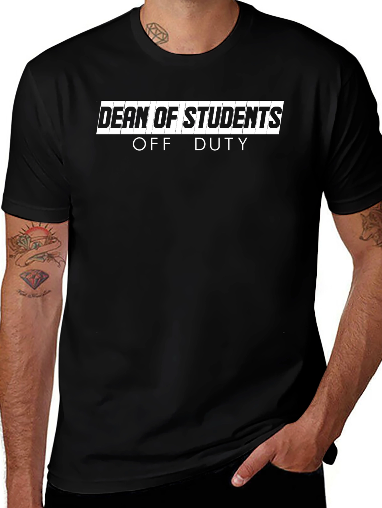 Dean of Students Off Duty Black T-Shirt