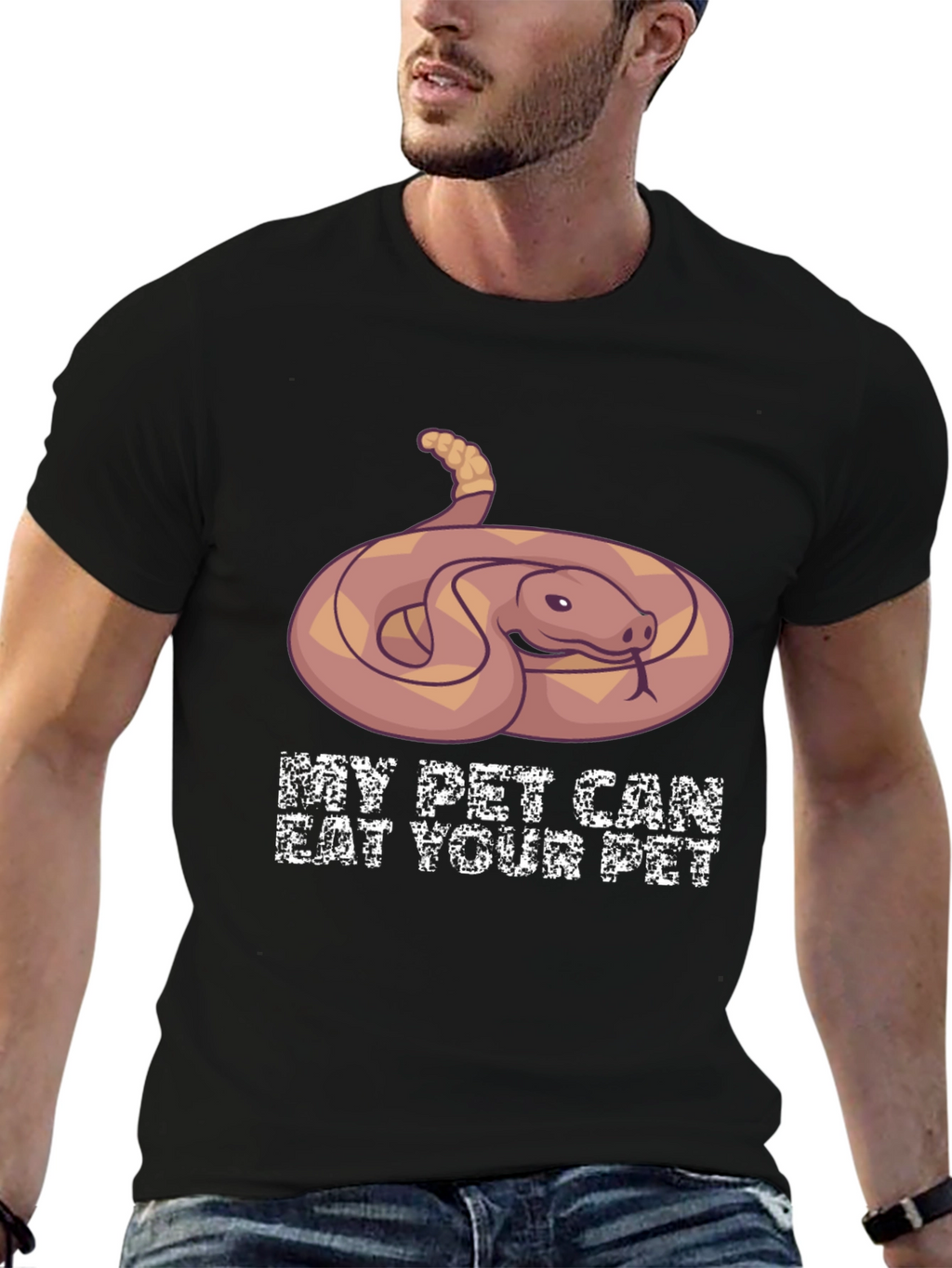 My Pet Can Eat Your Pet Snake Graphic T-Shirt