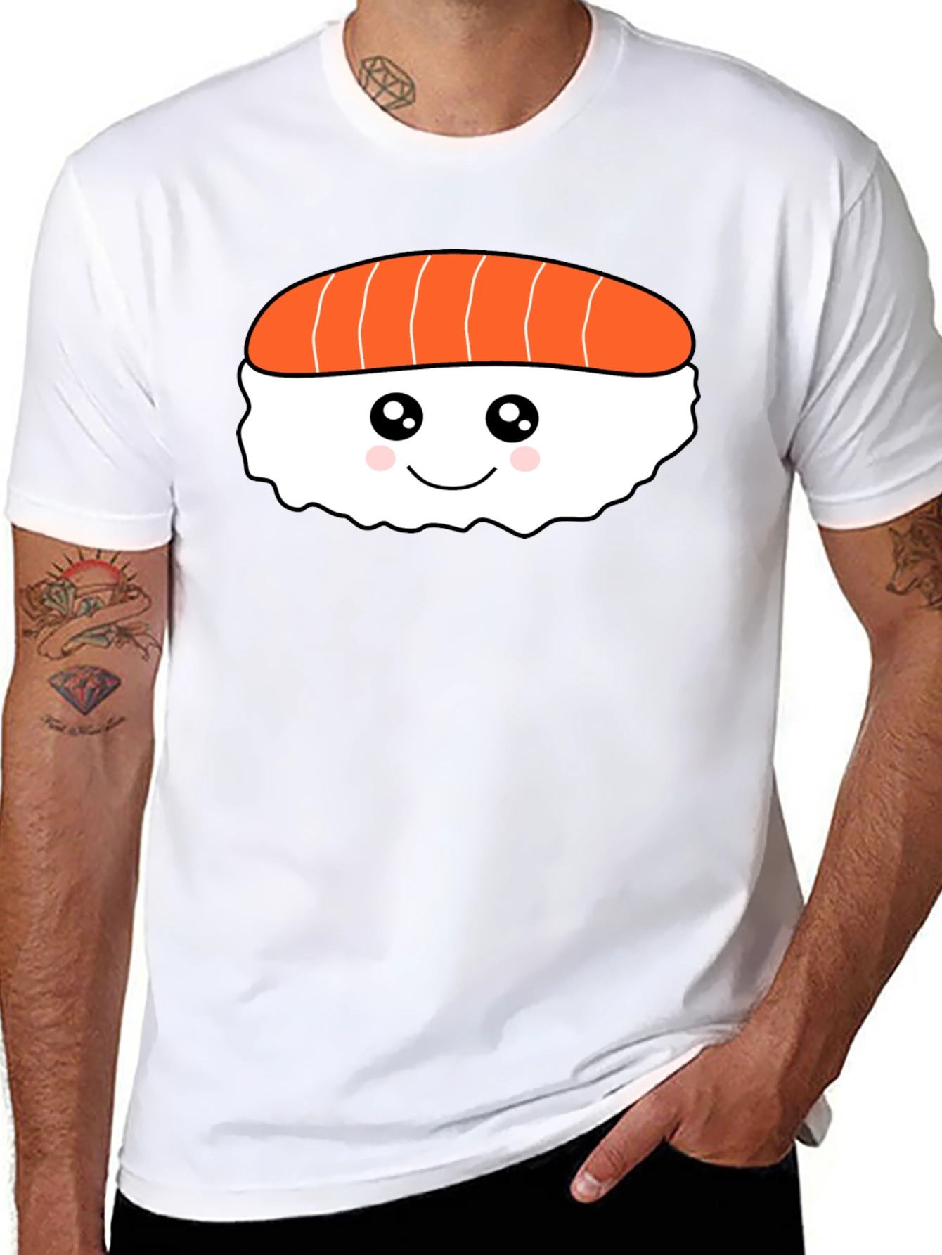 Sushi Graphic Black T-Shirt