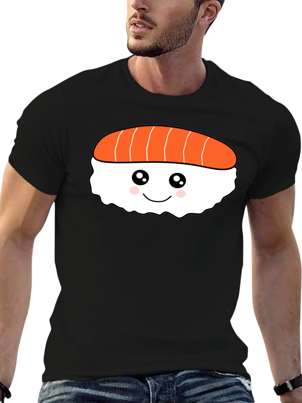 Sushi Graphic Black T-Shirt