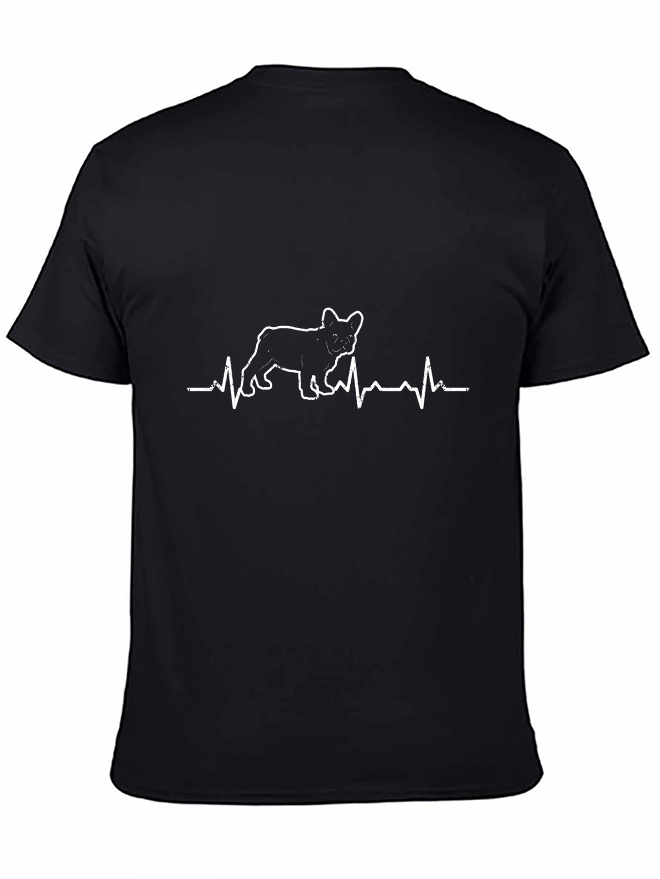 Dog Heartbeat T-Shirt - French Bulldog ECG Tee