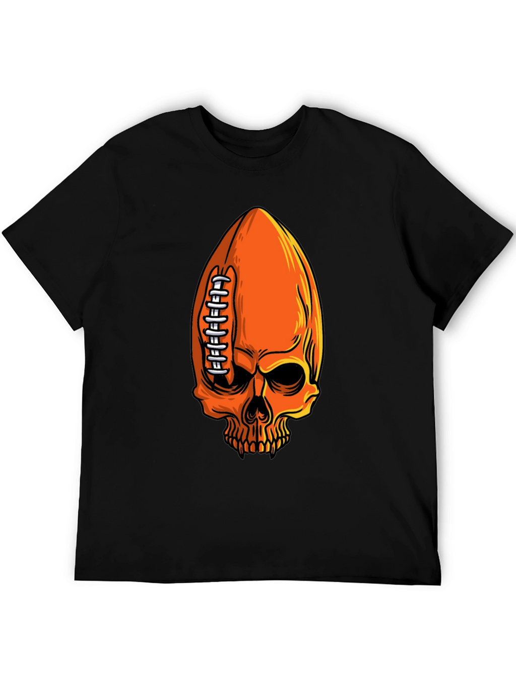 Skull Football T-Shirt - Spooky Sportswear