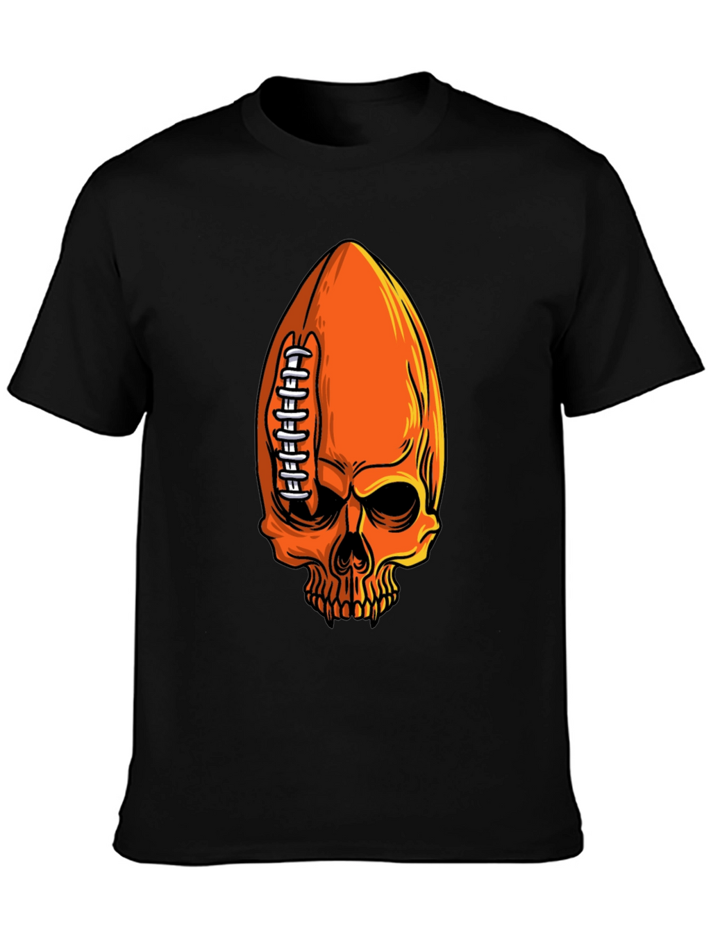 Skull Football T-Shirt - Spooky Sportswear