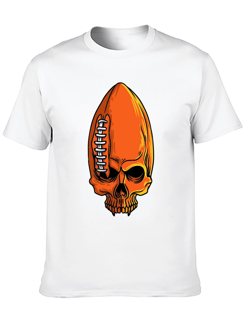 Skull Football T-Shirt - Spooky Sportswear