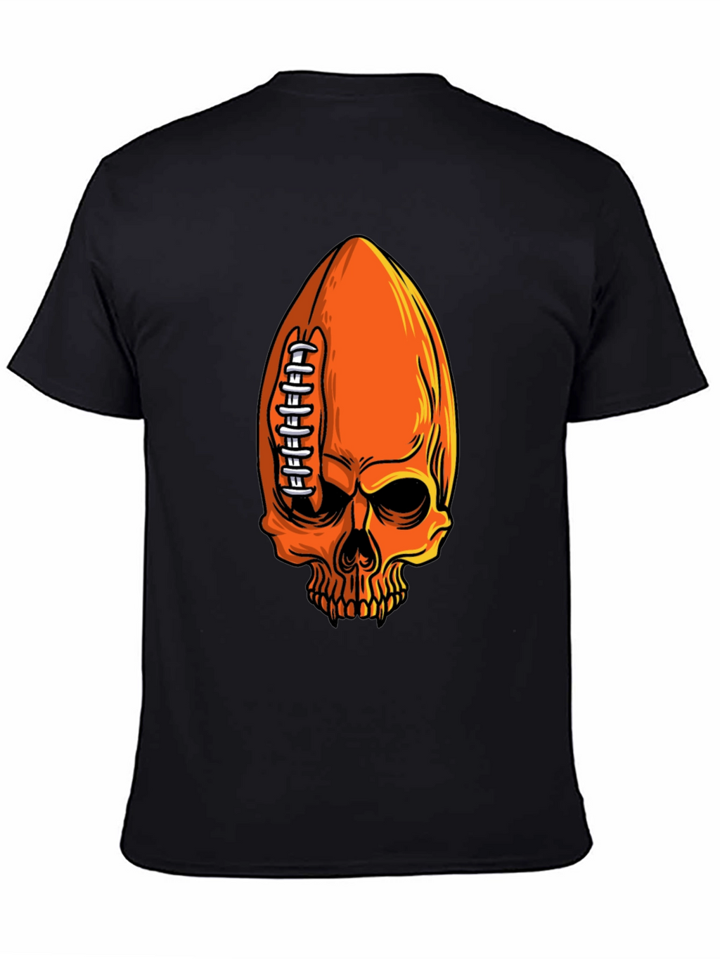 Skull Football T-Shirt - Spooky Sportswear