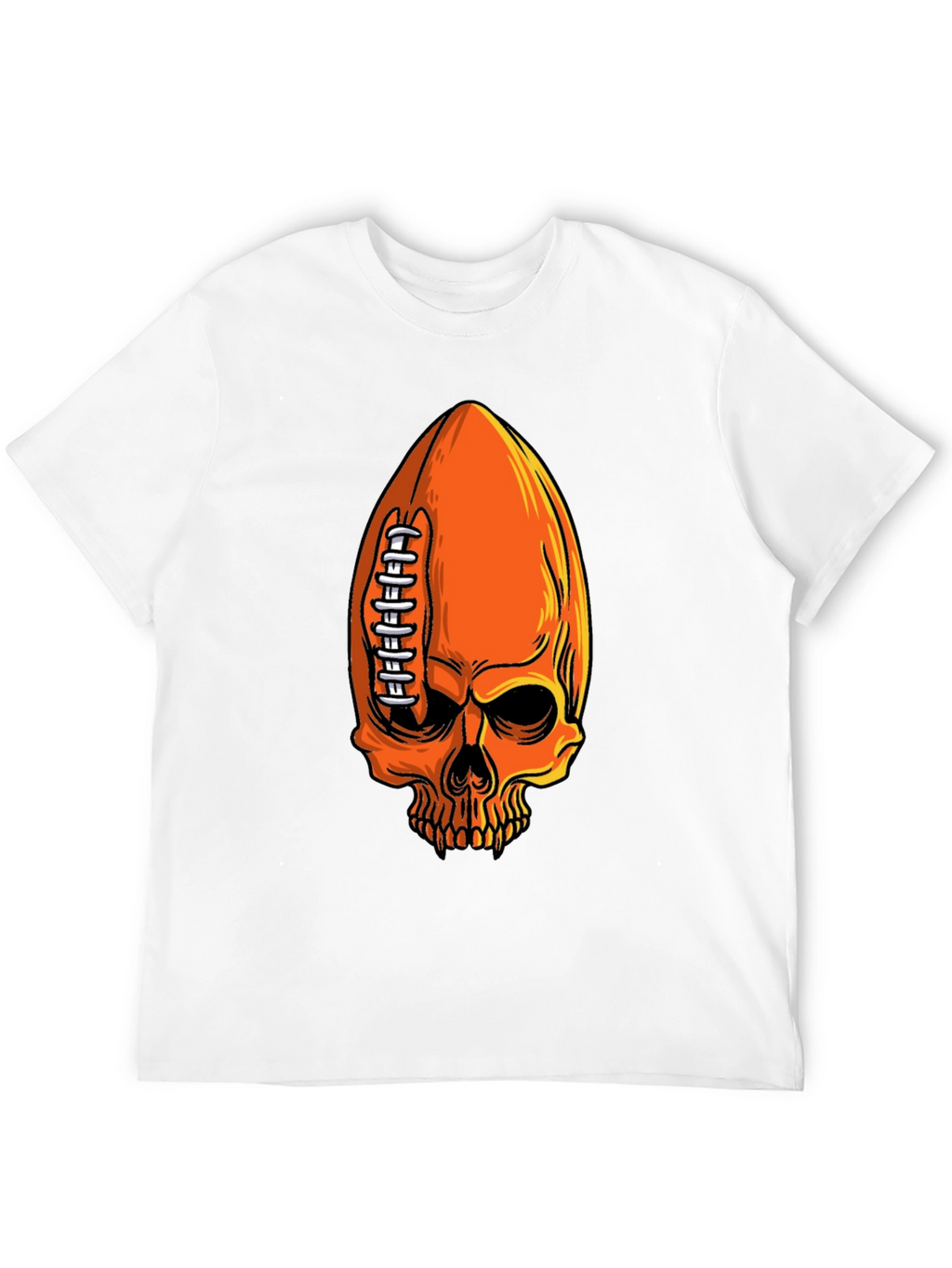 Skull Football T-Shirt - Spooky Sportswear