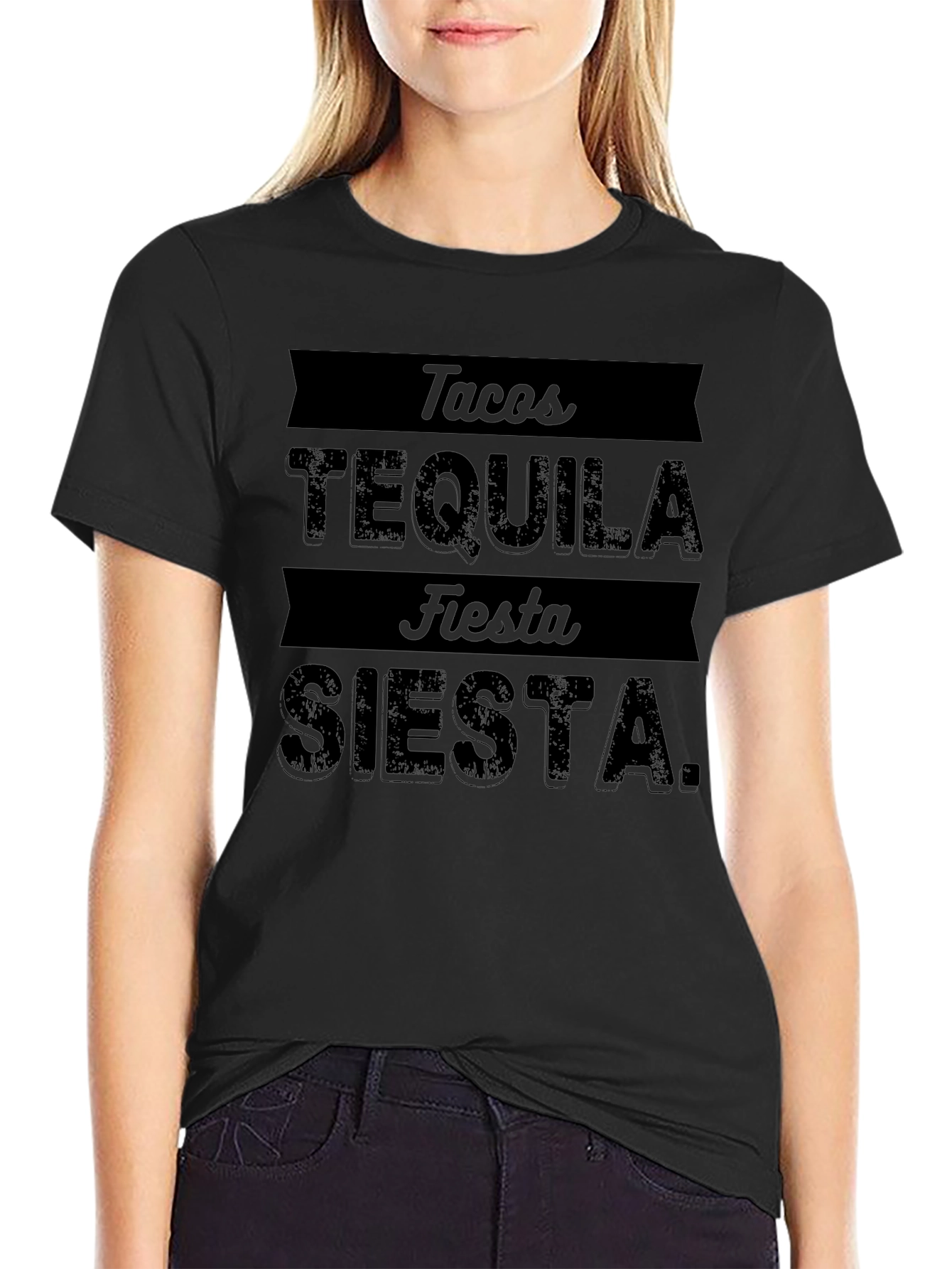 Tacos Tequila Fiesta Siesta Graphic T-Shirt